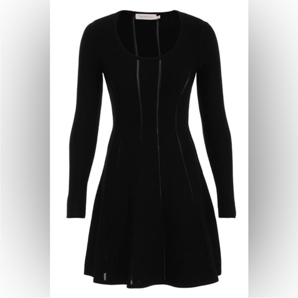 ZIMMERMANN LUMINOSITY KNIT PANELLED MINI DRESS BLACK Size 2, US 8. … - Picture 2 of 14